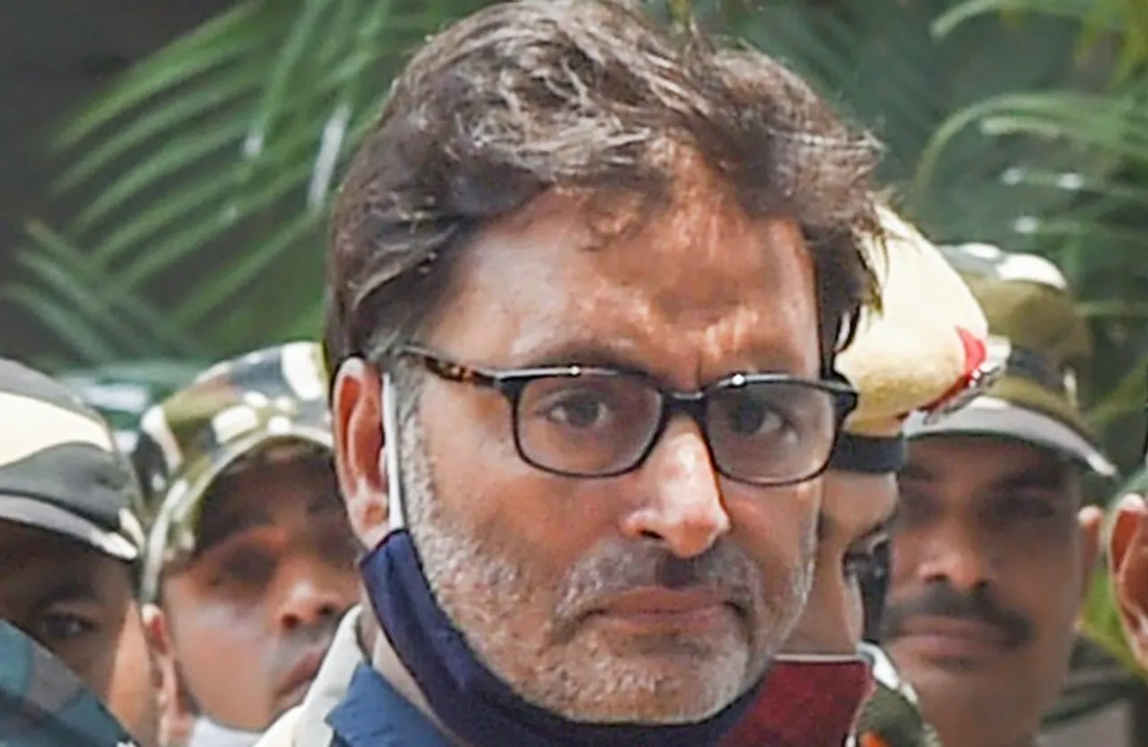 Yasin Malik inside Patiala House court in Delhi