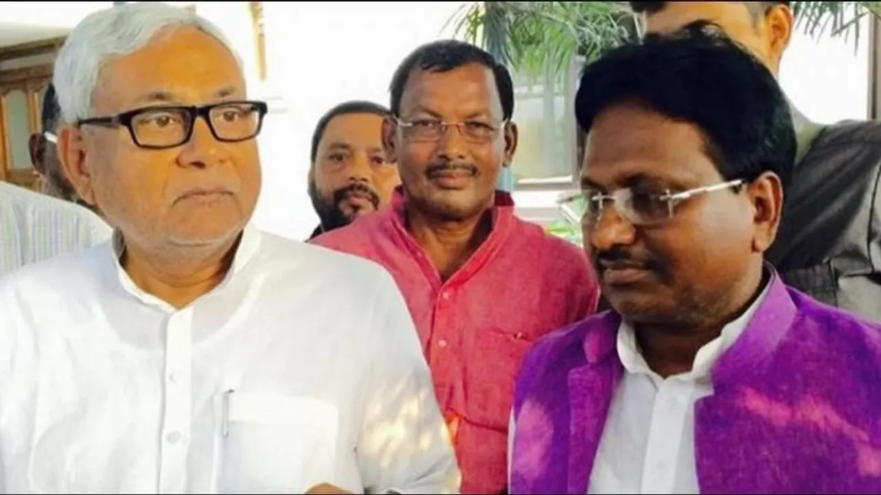 Nitish Kumar with Anil Kumar Sahani (File photo)