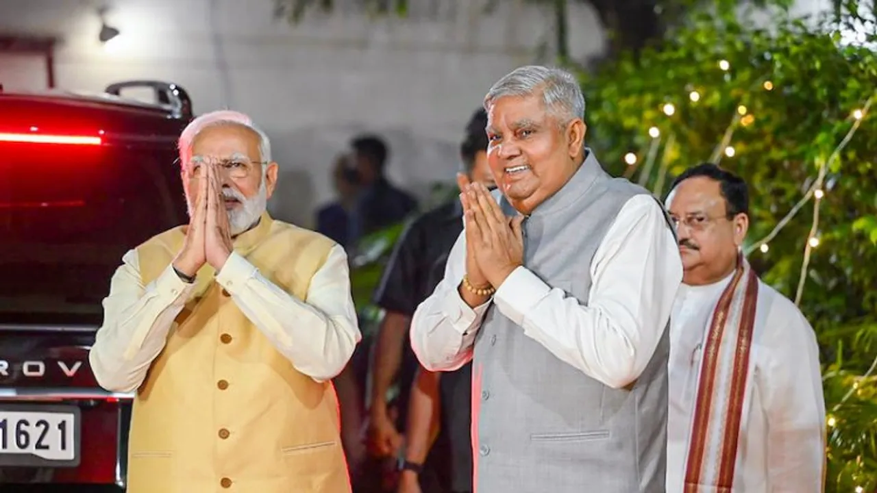 PM Modi with Jagdeep Dhankhar