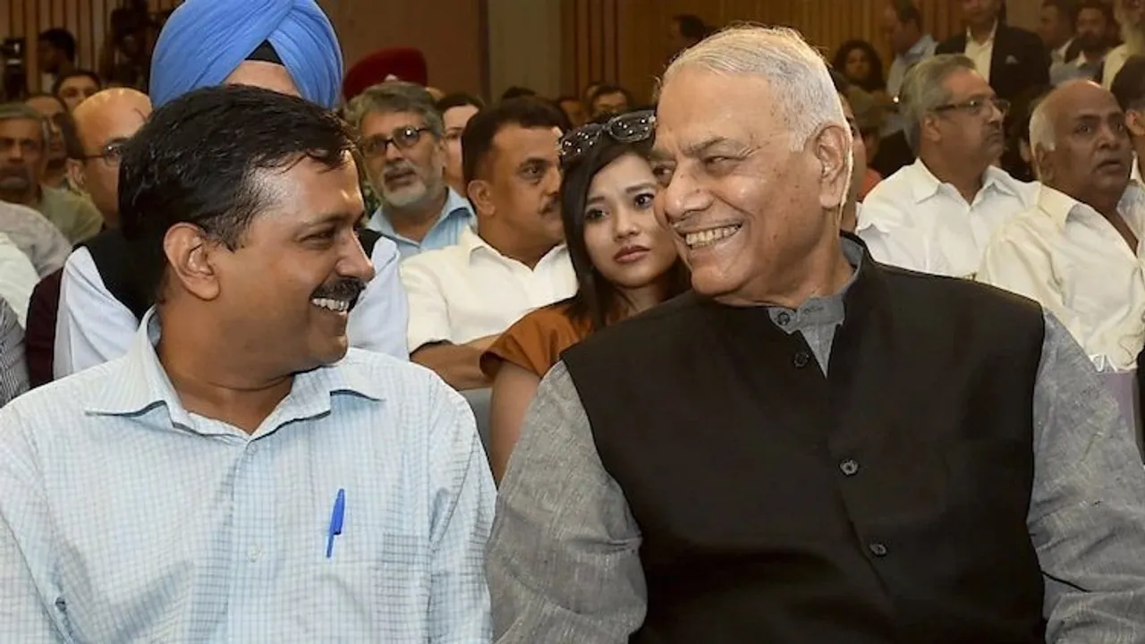 Why did Arvind Kejriwal support Yashwant Sinha?