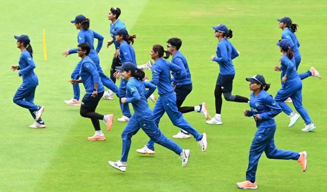 Indian women T20 team during their training session at Edgbaston Cricket Ground, ahead of Commonwealth Games 2022 in Birmingham