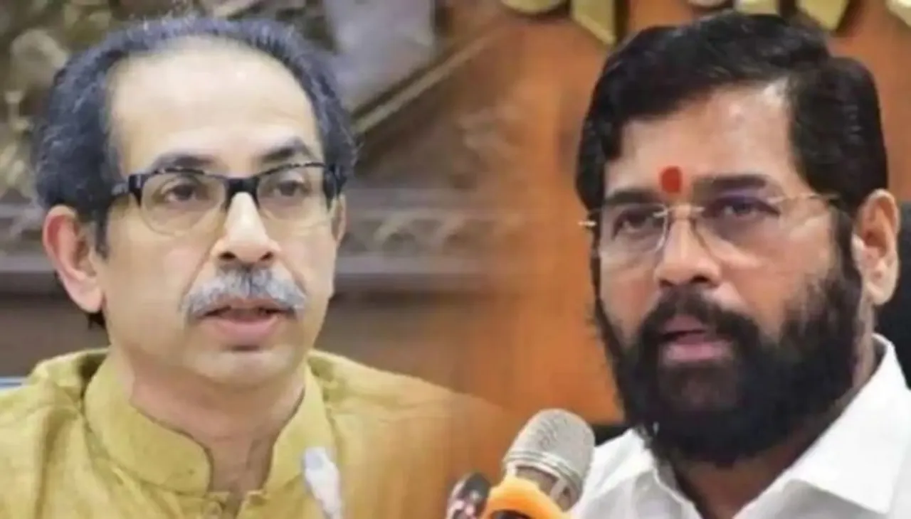 Uddhav Thackeray (Left); Eknath Shinde (Right)