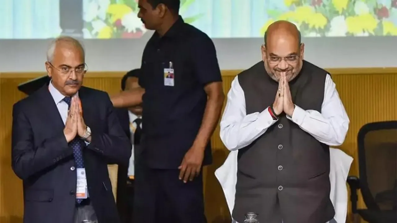Union Home Secretary Ajay Kumar Bhalla with Home Minister Amit Shah (File photo)