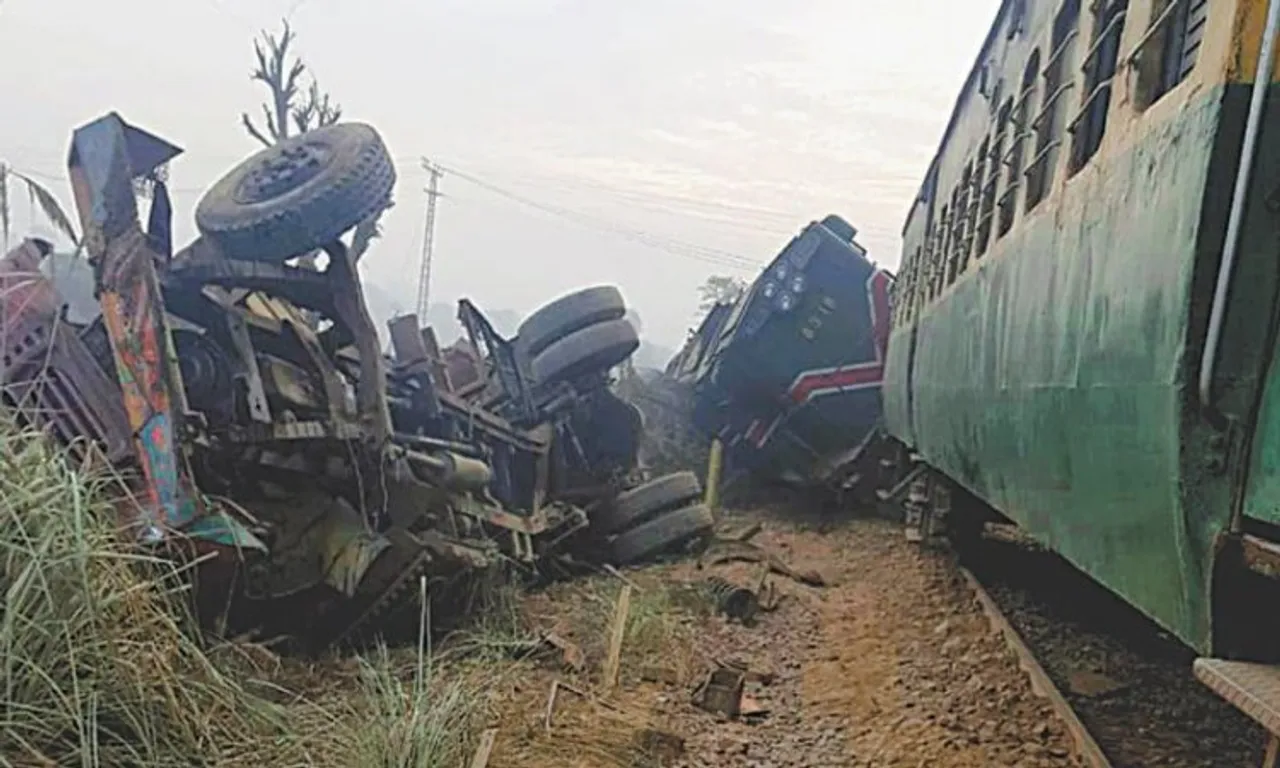 DMU train hits truck at railway crossing in Punjab's Hoshiarpur