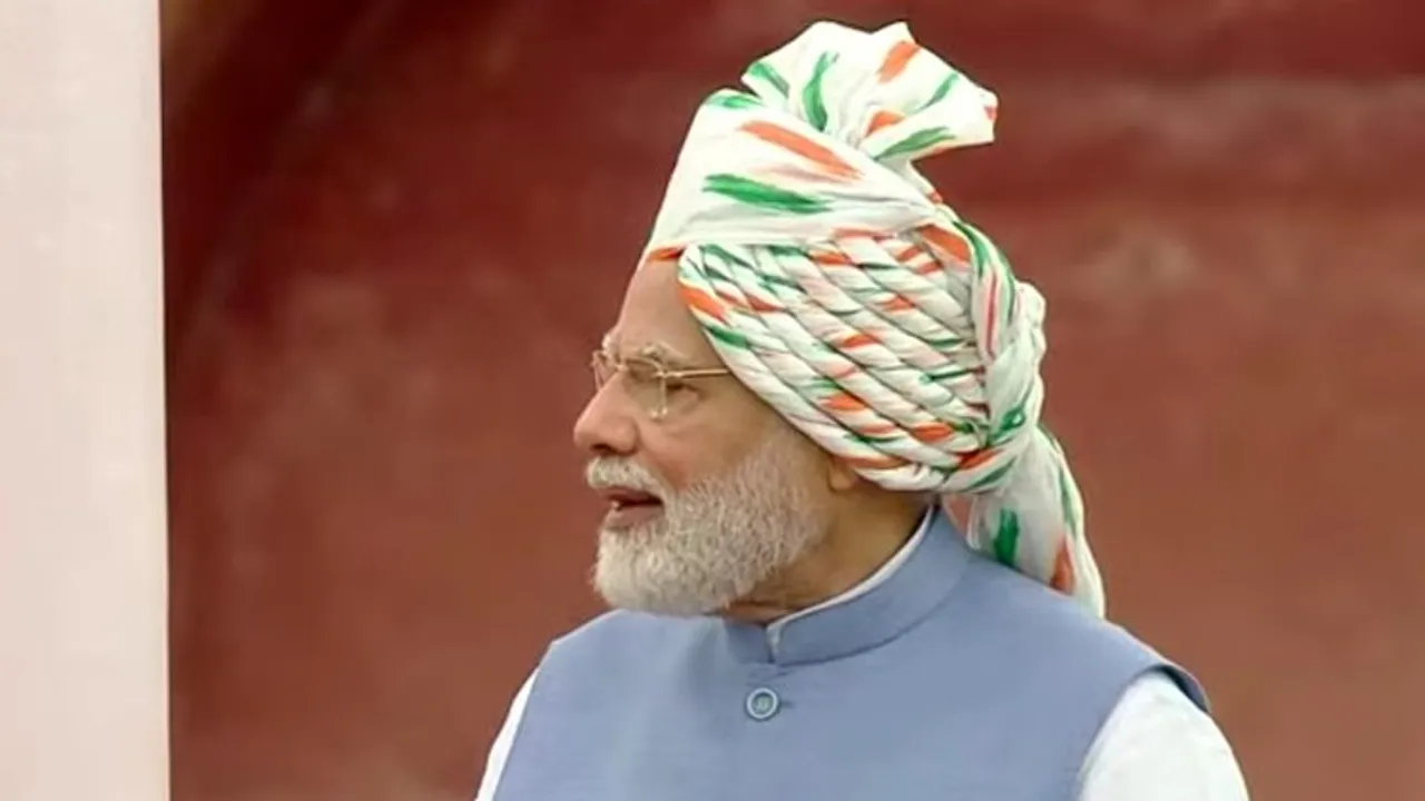 PM Modi addressing the nation from Red Fort