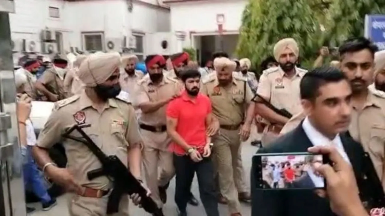 Gangster Lawrence Bishnoi in Punjab Police custody