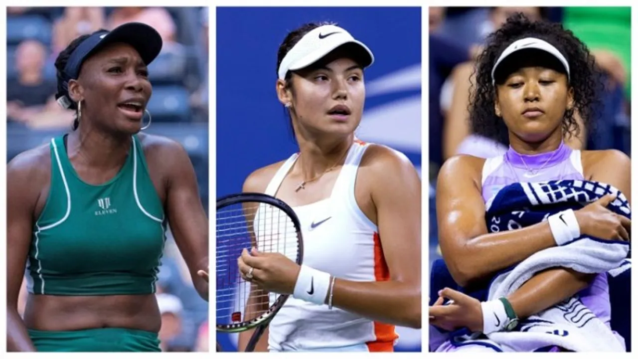 (left to right) Venus Williams, Emma Raducanu and Naomi Osaka