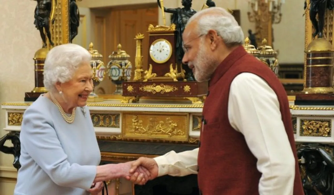 Queen Elizabeth II with PM Modi (File photo)