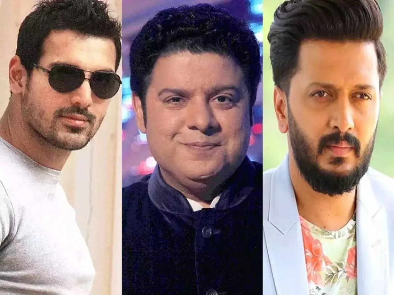 (left to right) John Abraham, Sajid Khan and  Riteish Deshmukh
