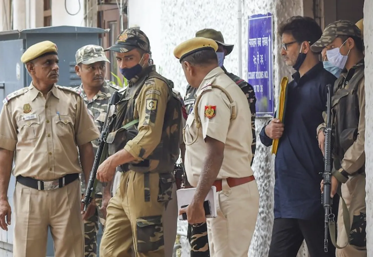 Yasin Malik inside Patiala House court in Delhi