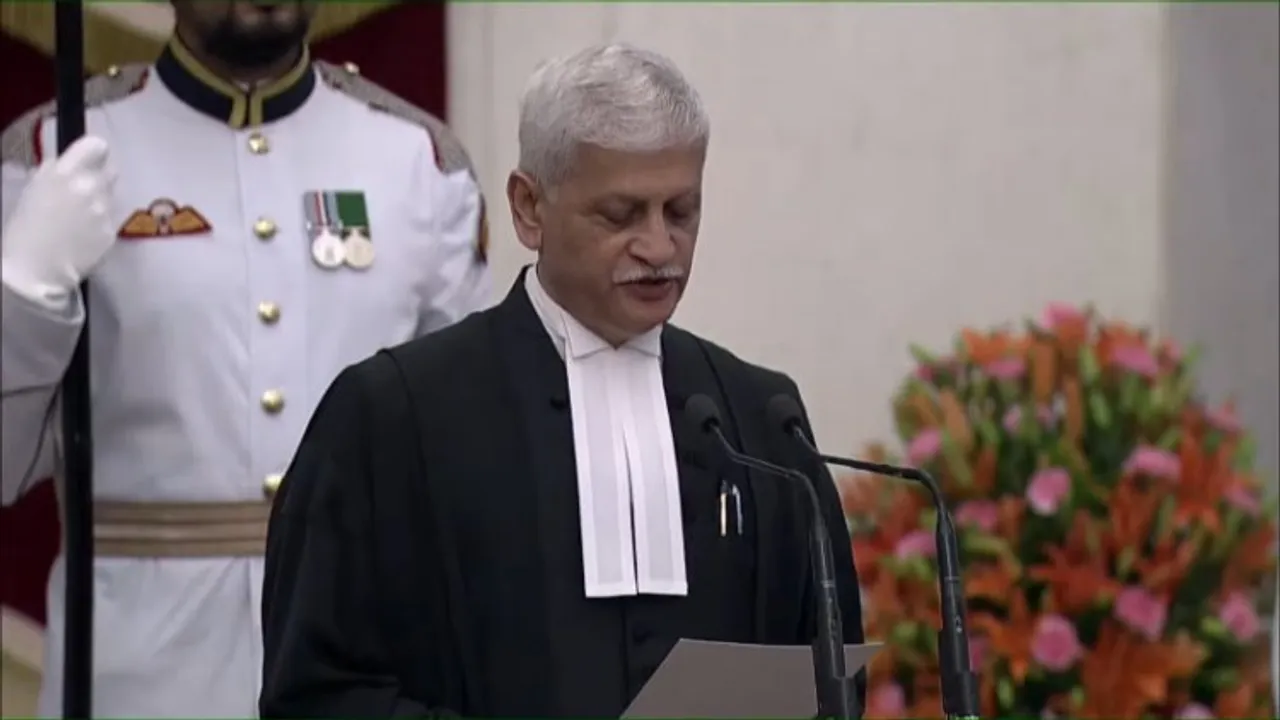 Chief Justice of India U U Lalit taking oath