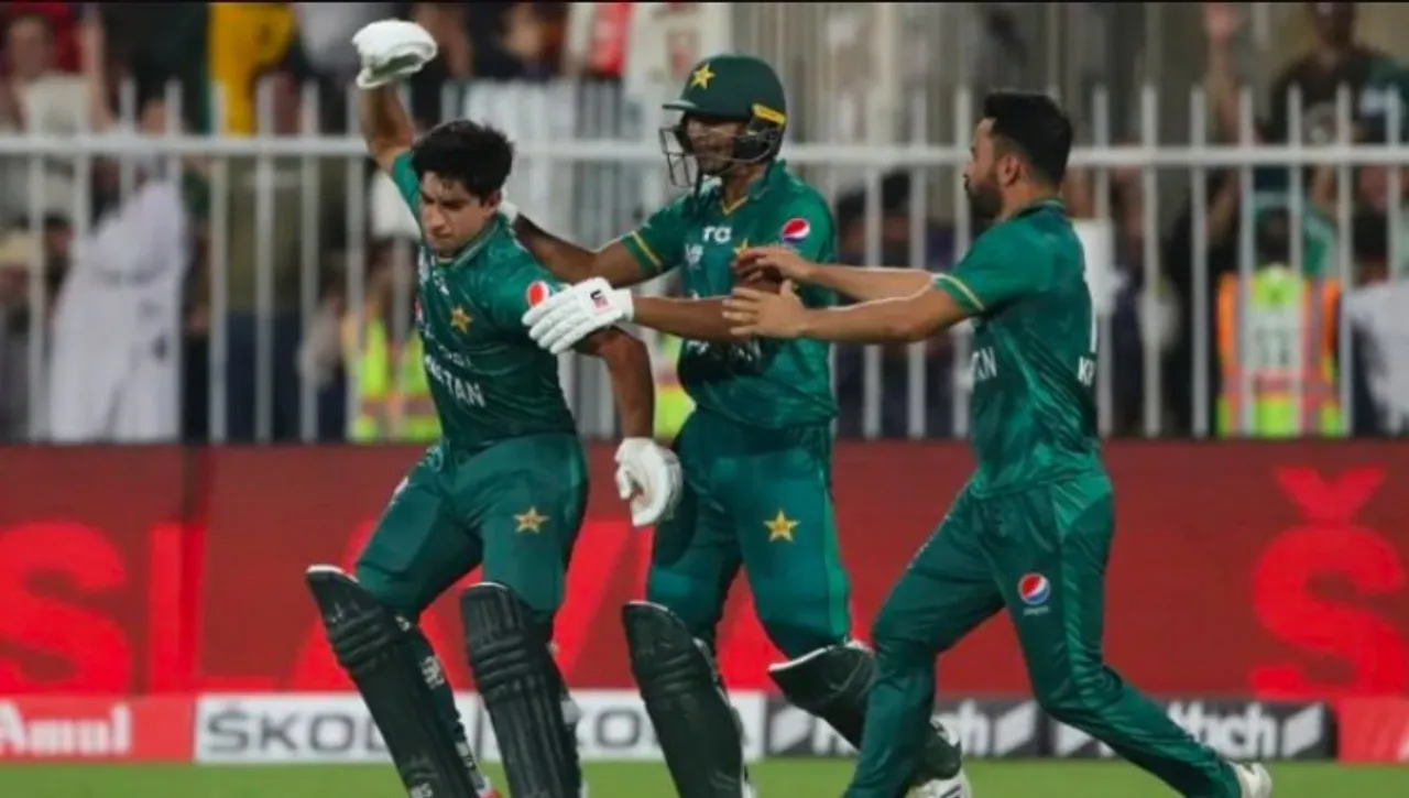 The heartbroaken Afghan team after losing to Pakistan in a nail biting match