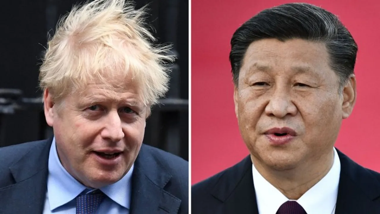 (Left) Boris Johnson and Xi Jinping (Right)