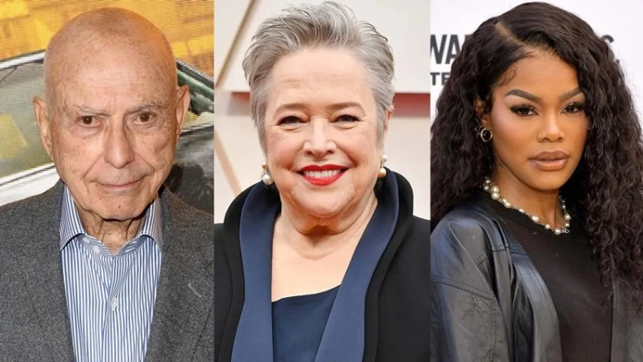 (left to right) Alan Arkin, Kathy Bates and Teyana Taylor (file photo)