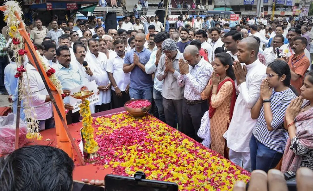 A condolence meeting for chemist Umesh Kolhe was organised on Monday, who was killed on June 21, in Amravati