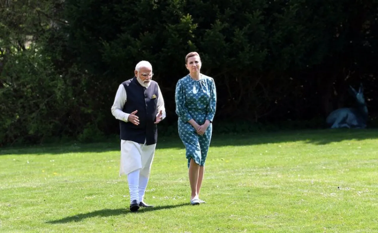 PM Modi with Denmark PM Frederiksen