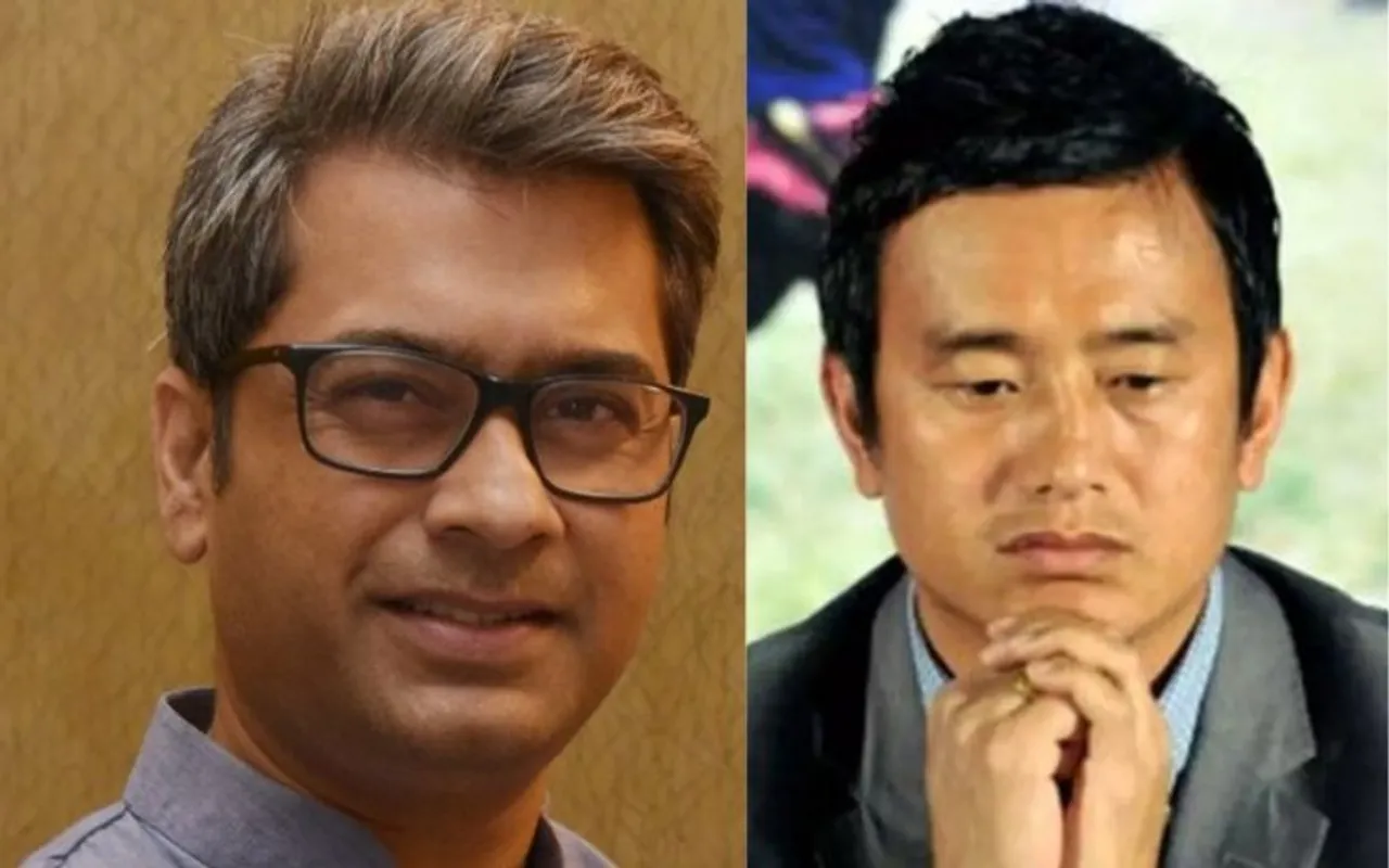Kalyan Chaubey (Left); Bhaichung Bhutia (Right)