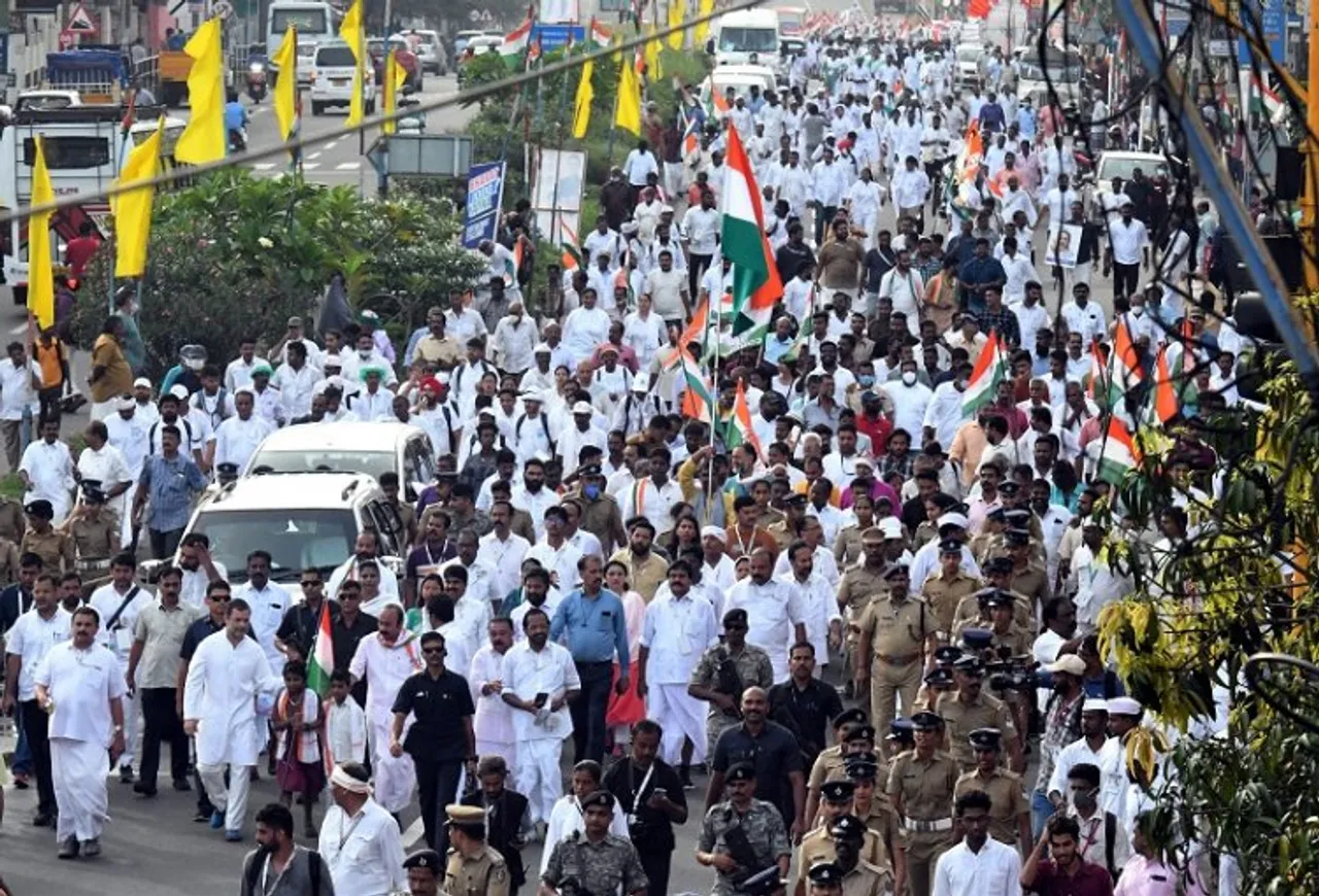 Congress' Bharat Jodo Yatra in Thiruvananthapuram