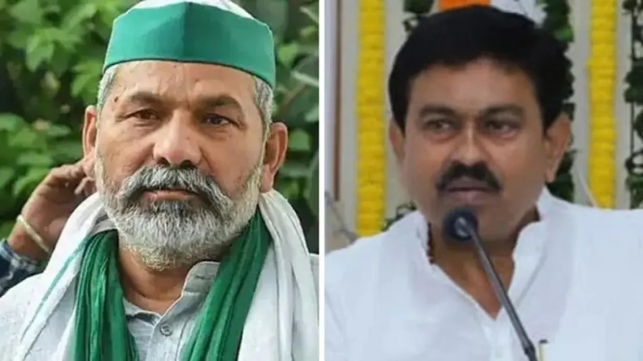 Rakesh Tikait (Left); Ajay Kumar Mishra (Right)