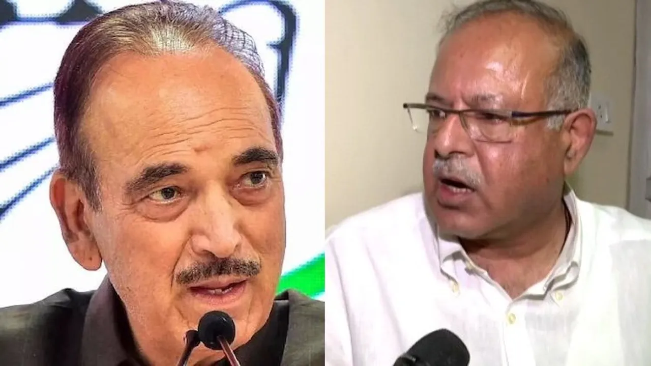 (Left) Ghulam Nabi Azad and Tariq Hameed Karra (Right)