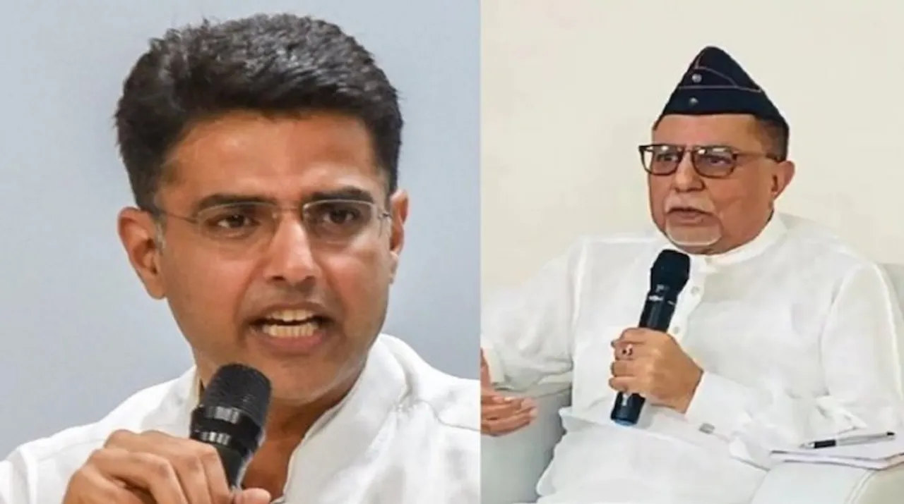 (Left) Sachin Pilot and Subhash Chandra (Right)