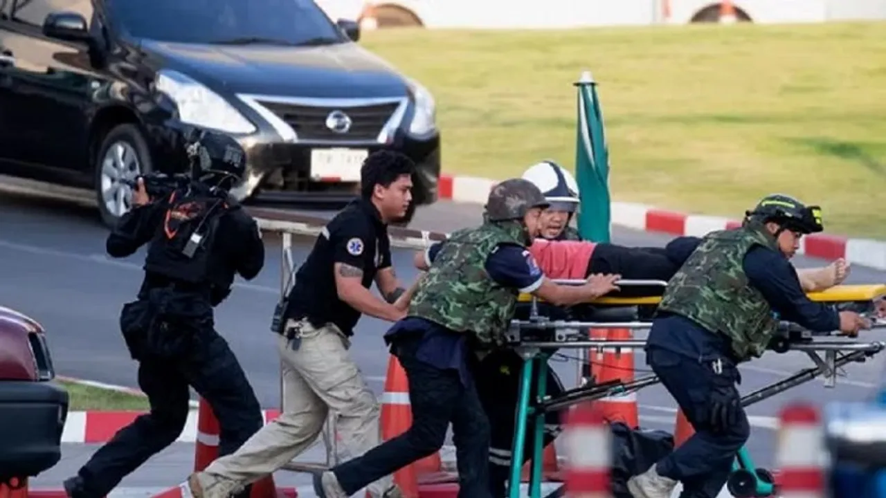 Injured being rushed to hospital