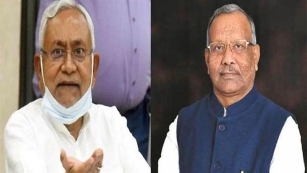 Nitish Kumar (Left); Tarkishore Prasad (Right)