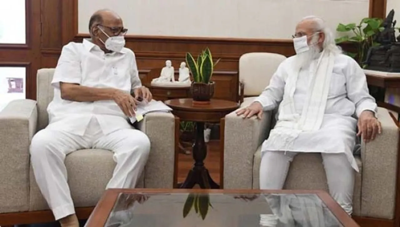 Sharad Pawar with PM Modi (File photo)