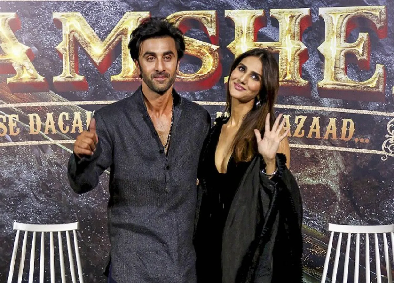 Ranbir Kapoor and Vaani Kapoor at the promotion of Shamshera