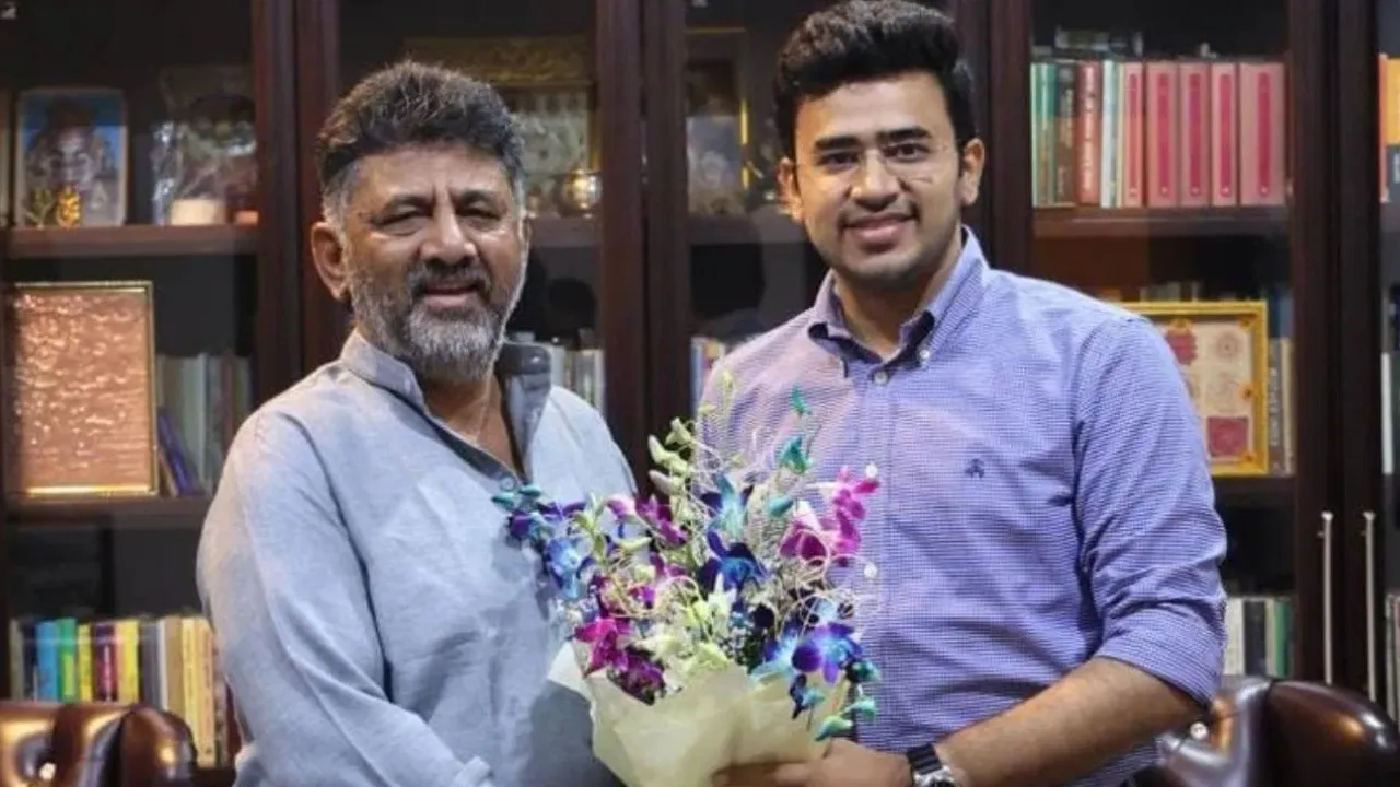 TEJASWI SURYA AND DK SHIVAKUMAR