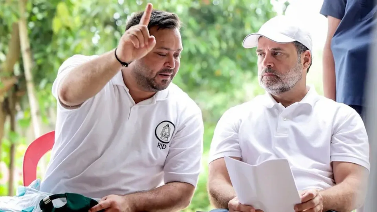 Rahul Gandhi and Tejaswi Yadav