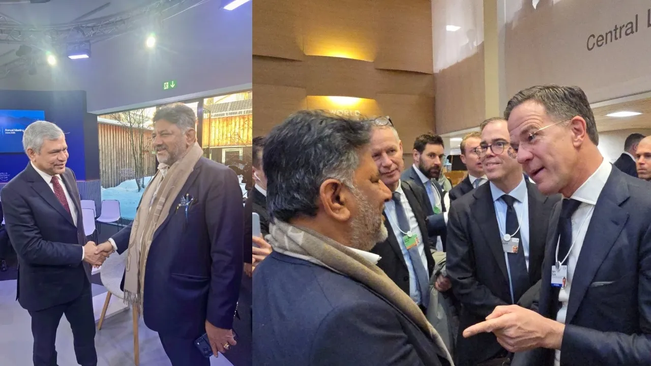 DK SHIVAKUMAR IN DAVOS