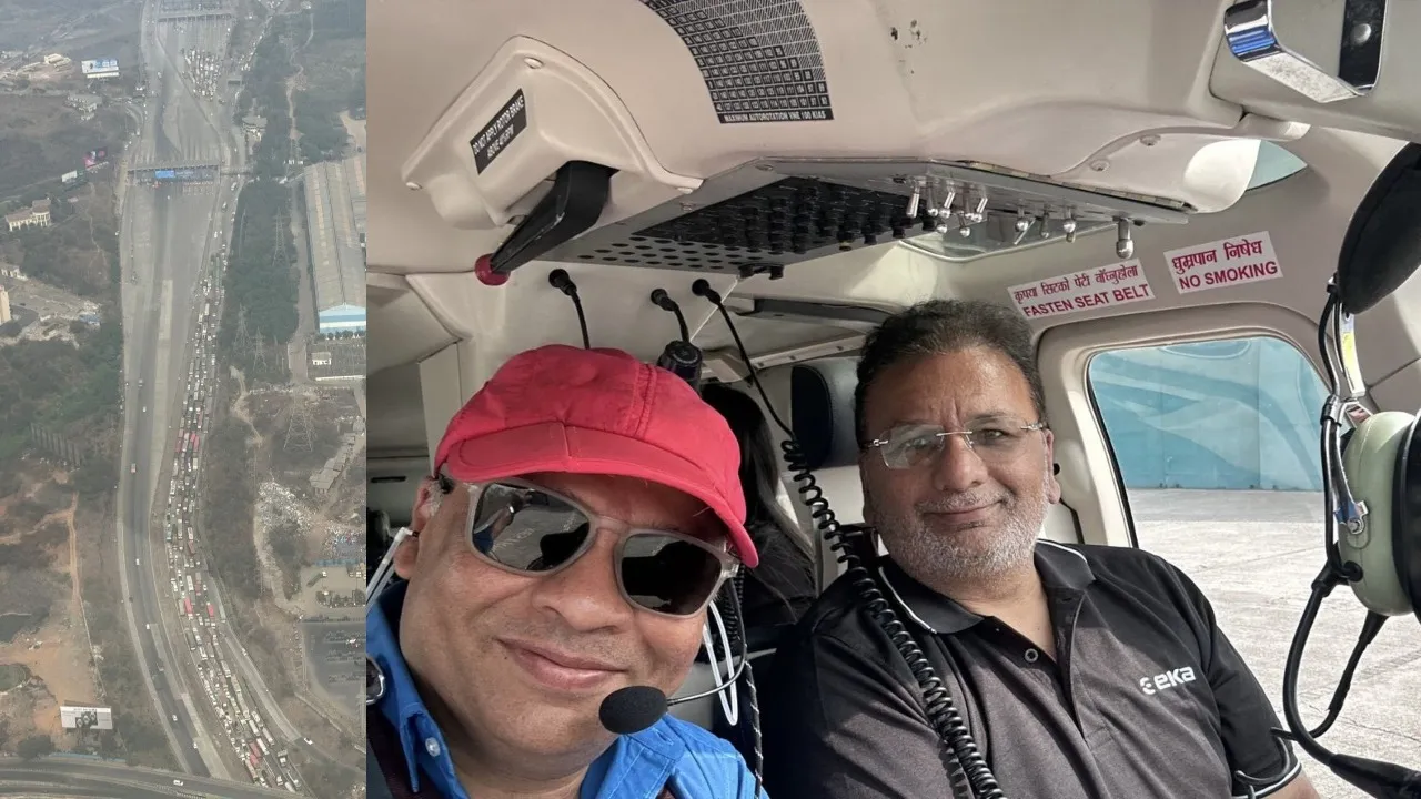 mumbai pune e way jam helicopter ride