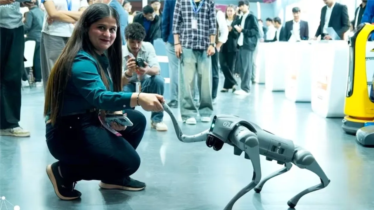 CHINA ROBOTIC DOG EXHIBITION BY GALGOTIA UNIVERSITY