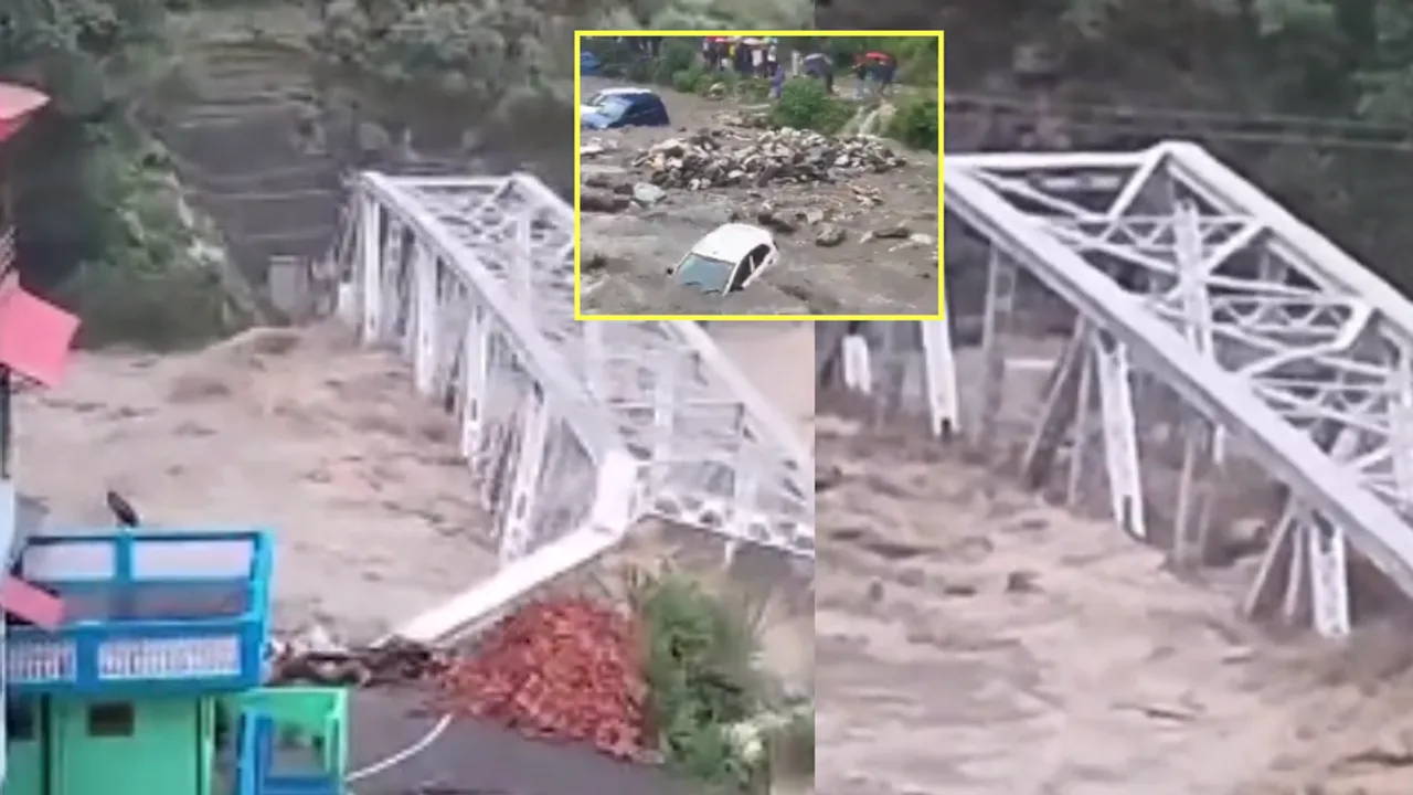 VIDEO: ತೇಲುವ ಕಾರುಗಳು, ಕೊಚ್ಚಿ ಹೋದ ಸೇತುವೆಗಳು; ಹಿಮಾಚಲ ಪ್ರದೇಶದಲ್ಲಿ ಒಂದೊಂದು ದೃಶ್ಯವೂ ರಣಭೀಕರ