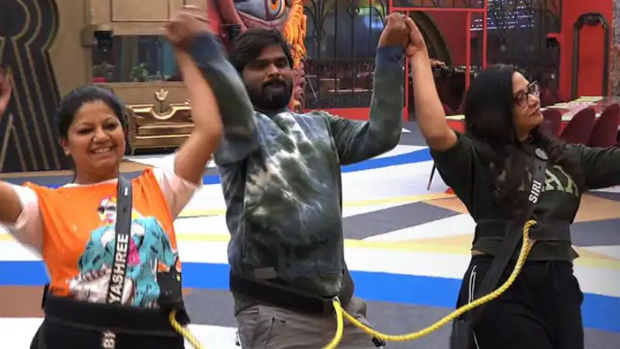 ಎಲ್ಲೇ ಹೋದರೂ ಜೊತೆಯಾಗಿ.. ಸಿರಿ, ಭಾಗ್ಯಶ್ರೀ ಮಧ್ಯೆ ಲಾಕ್ ಆದ ತುಕಾಲಿ; ಬಿಗ್‌ಬಾಸ್‌ ಮನೆಯಲ್ಲಿ ಹೊಸ ಆಟ