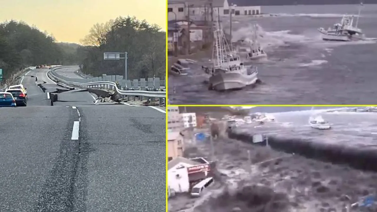 VIDEO: 5 ಮೀಟರ್ ಎತ್ತರದ ಅಲೆಗಳು, ಬಿರುಕು ಬಿಟ್ಟ ಭೂಮಿ; ಜಪಾನ್‌ನಲ್ಲಿ ರಣಭೀಕರ ದೃಶ್ಯಗಳು