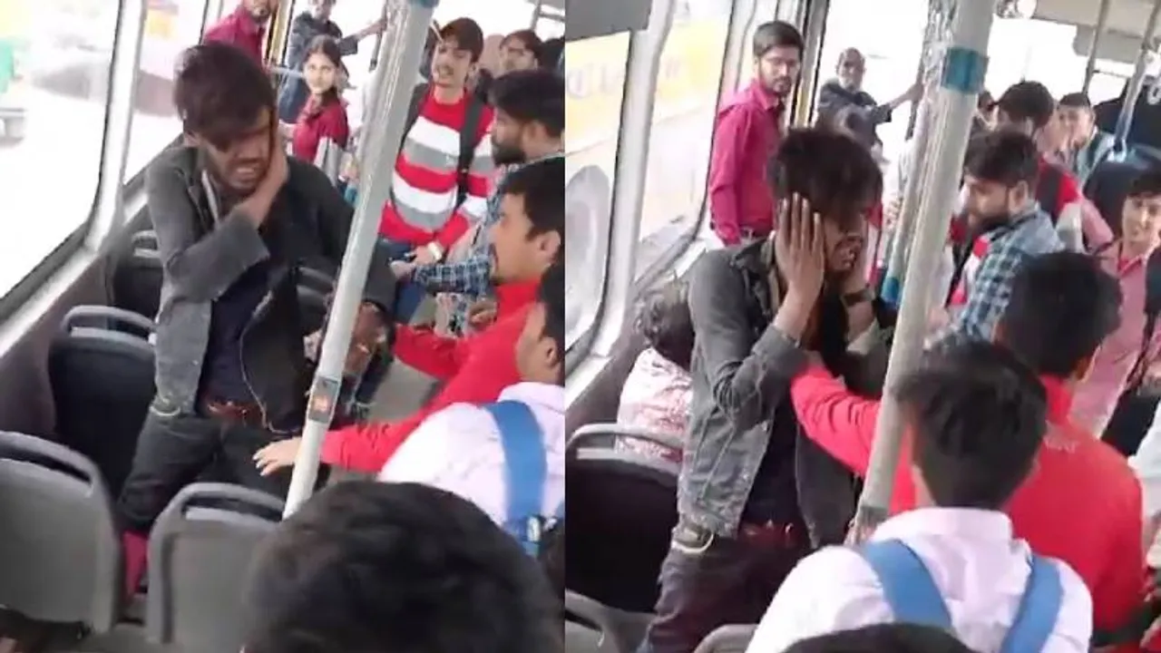VIDEO: ಬಸ್​ನಲ್ಲಿ ಪಿಕ್​ ಪಾಕೆಟ್​ ಮಾಡಿ ಸಿಕ್ಕಬಿದ್ದ ಖದೀಮರು.. ಸರಿಯಾಗಿ ಬಿತ್ತು ನೋಡಿ ಗೂಸಾ