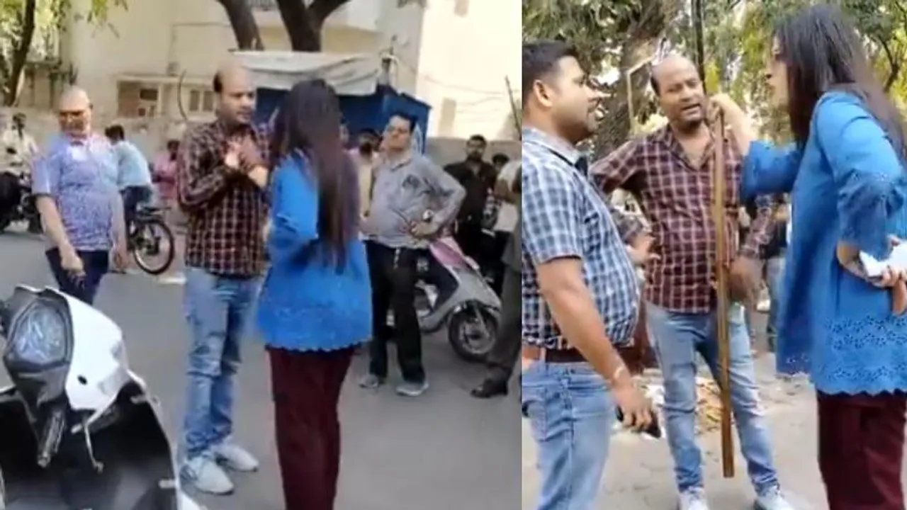 ಜಸ್ಟ್​ ಕಾರಿಗೆ ಬೈಕ್​ ಡಿಕ್ಕಿ, ವ್ಯಕ್ತಿಯ ಎದೆ ಮೇಲಿನ ಶರ್ಟ್​ ಹಿಡಿದ ಯುವತಿ.. ಮುಂದೇನಾಯ್ತು?