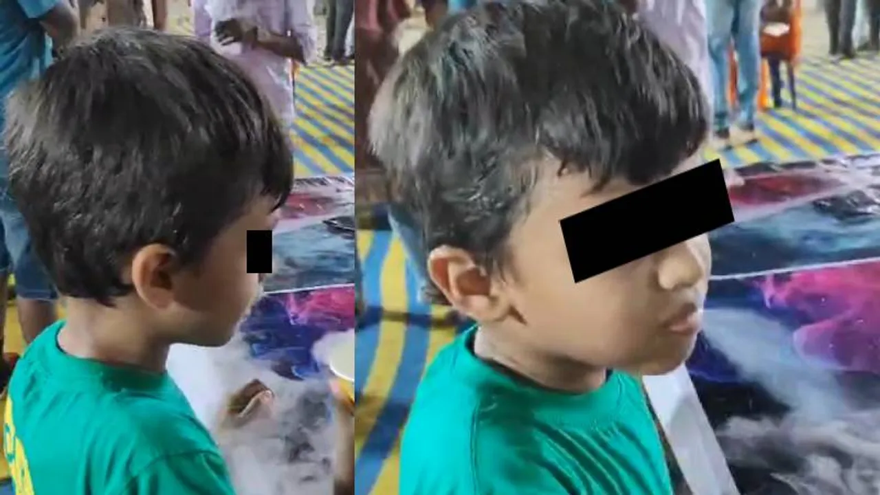 ಸ್ಮೋಕ್ ಬಿಸ್ಕೆಟ್ ತಿನ್ನುತ್ತಿದ್ದಂತೆಯೇ ಬಾಲಕ ಅಸ್ವಸ್ಥ.. ಸ್ಮಾರ್ಟ್​ಫೋನ್​ನಲ್ಲಿ​ ಸೆರೆಯಾಯ್ತು ದಾವಣಗೆರೆಯ ಭಯಾನಕ ದೃಶ್ಯ