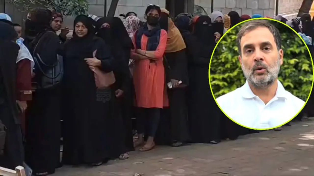 VIDEO: ಕಟಕಟ್ ₹8,500 ಕೊಡಿ.. ಕಾಂಗ್ರೆಸ್ ಕಚೇರಿ ಮುಂದೆ ರಾಹುಲ್ ಗಾಂಧಿಗೆ ಮಹಿಳೆಯರ ಪಟ್ಟು!