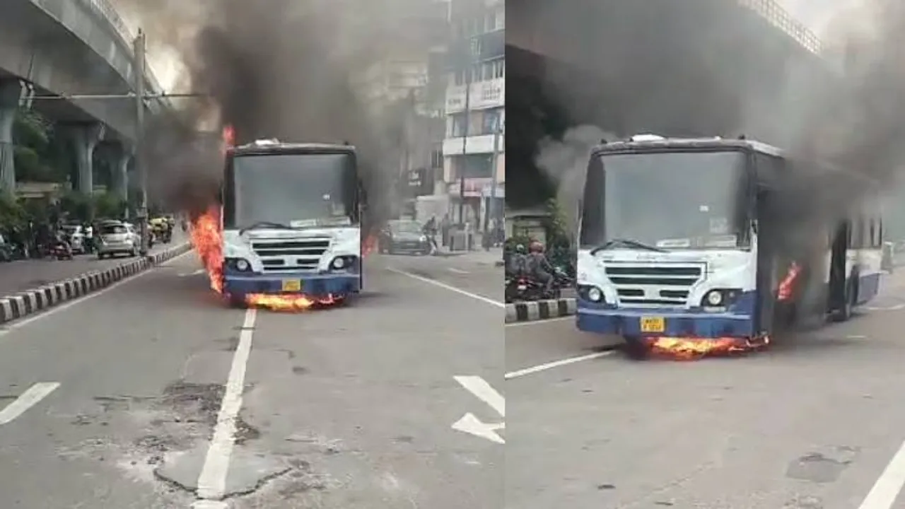 Breaking: ಪ್ರಯಾಣಿಕರಿದ್ದ BMTC ಬಸ್​ನಲ್ಲಿ ಕಾಣಿಸಿಕೊಂಡ ಬೆಂಕಿ.. ನಡು ರಸ್ತೆಯಲ್ಲೇ ಹೊತ್ತಿ ಕರಕಲಾದ ಬಸ್​