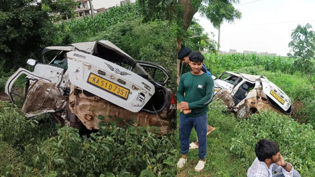 ಓವರ್ ಟೇಕ್ ಮಾಡಲು ಹೋಗಿ ಬೇವಿನ ಮರಕ್ಕೆ ಕಾರು ಡಿಕ್ಕಿ.. ಸ್ಥಳದಲ್ಲೇ ಉಸಿರು ಚೆಲ್ಲಿದ ಇಬ್ಬರು ಯುವಕರು