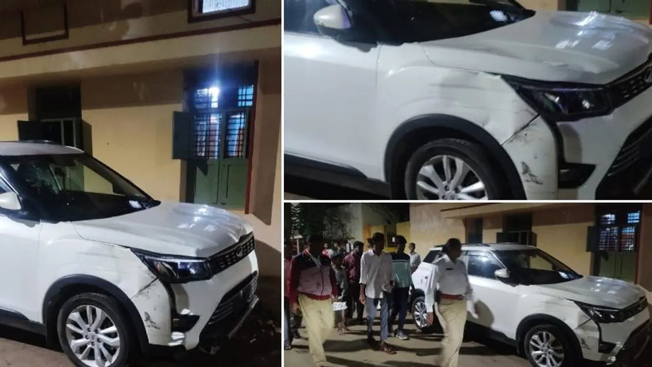 ಕಾರಿನಲ್ಲಿದ್ದ ಡ್ರೈವರ್​​ಗೆ ಹಾರ್ಟ್​ ಅಟ್ಯಾಕ್.. ನಿಯಂತ್ರಣ ಕಳೆದುಕೊಂಡು ಐವರಿಗೆ ಡಿಕ್ಕಿ..