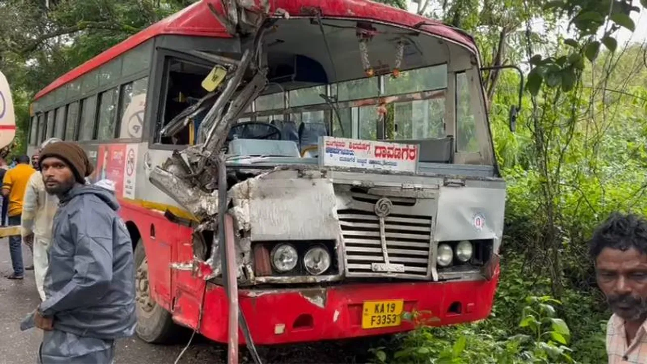 KSRTC, ಟ್ಯಾಂಕರ್ ಮಧ್ಯೆ ಅಪಘಾತ.. ಬಸ್‌ ನಜ್ಜುಗುಜ್ಜು; ಹಲವರಿಗೆ ಗಂಭೀರ ಗಾಯ
