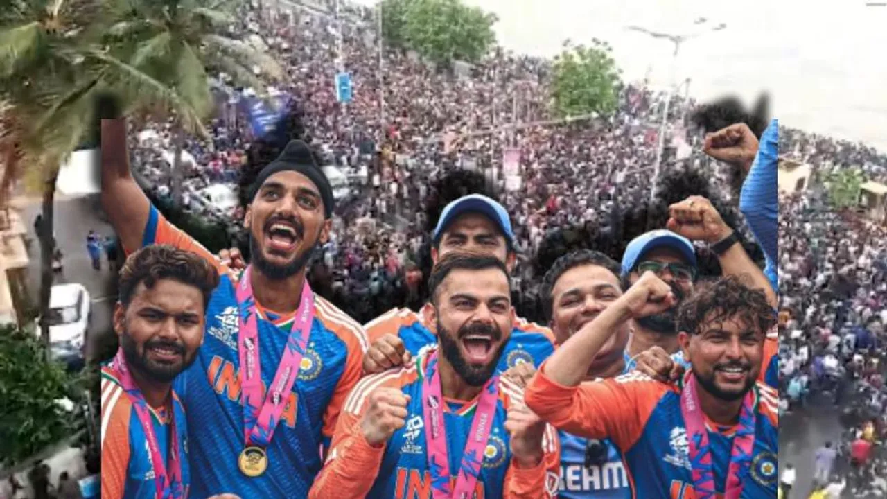 9 ಕಿ.ಮೀ ವರ್ಲ್ಡ್‌ಕಪ್ ಟ್ರೋಫಿ ಮೆರವಣಿಗೆ.. ವಾಂಖೇಡೆಗೆ ಹರಿದು ಬಂದ ಜನಸಾಗರ; ಉಚಿತ ಪ್ರವೇಶ!