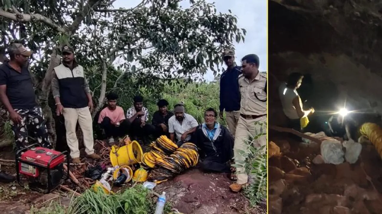 ಮುಖಕ್ಕೆ ಆಕ್ಸಿಜನ್.. ನಿಧಿಗಾಗಿ 40 ಮೀಟರ್ ಆಳದ ಗುಹೆ ಇಳಿದ ಕಿಡಿಗೇಡಿಗಳು.. ಮುಂದೇನಾಯ್ತು..?