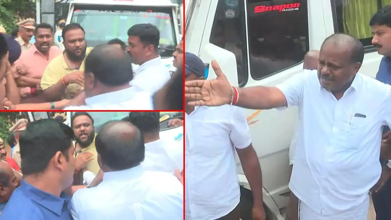 ಕುಮಾರಸ್ವಾಮಿಗೆ ಕೈ ತೋರಿಸಿ ಆವಾಜ್ ಹಾಕಿದ ಕಾಂಗ್ರೆಸ್‌ ಕಾರ್ಯಕರ್ತ; ಮಂಡ್ಯದಲ್ಲಿ ರೋಷಾವೇಶ; ಆಗಿದ್ದೇನು?