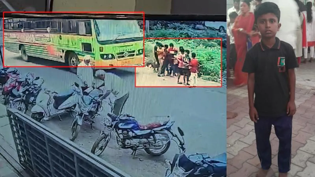 ಭೀಕರ ಅಪಘಾತ.. ರಸ್ತೆ ಬದಿ ನಿಂತಿದ್ದ ಬಾಲಕನಿಗೆ ಗುದ್ದಿದ KSRTC ಬಸ್‌; ಸಿಸಿಟಿವಿಯಲ್ಲಿ ಭಯಾನಕ ದೃಶ್ಯ!