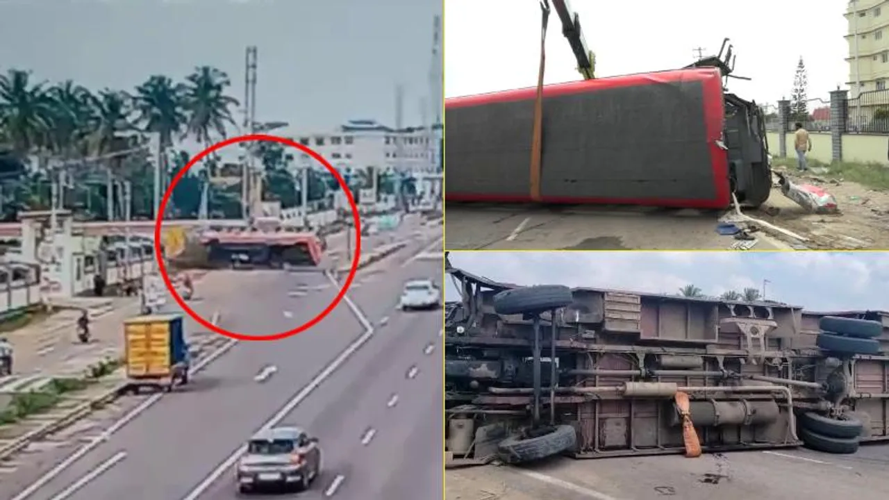 ಬೆಂಗಳೂರು-ಮೈಸೂರು ಹೆದ್ದಾರಿಯಲ್ಲಿ ಭೀಕರ ಅಪಘಾತ.. KSRTC ಬಸ್‌ ಪಲ್ಟಿ; 50ಕ್ಕೂ ಹೆಚ್ಚು ಜನ ಆಸ್ಪತ್ರೆಗೆ ದಾಖಲು
